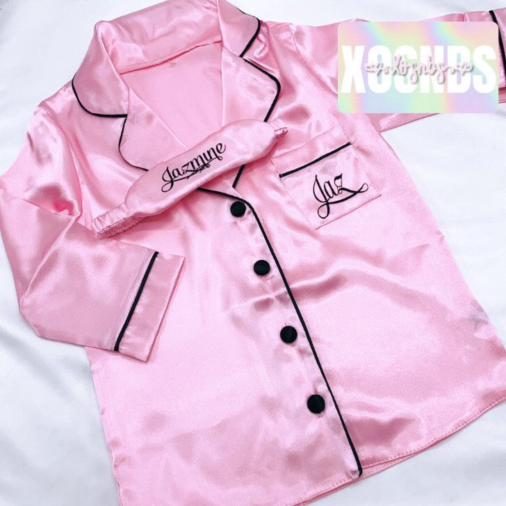 Kids | Personalised Satin Night Shirt | More Colours Available