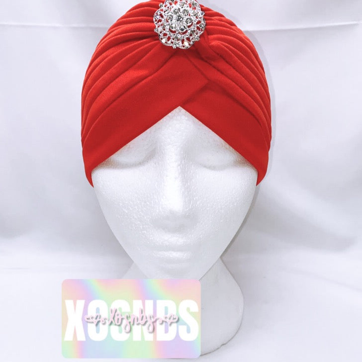 Rhinestone Turban & Matching Sarong | More Colours Available