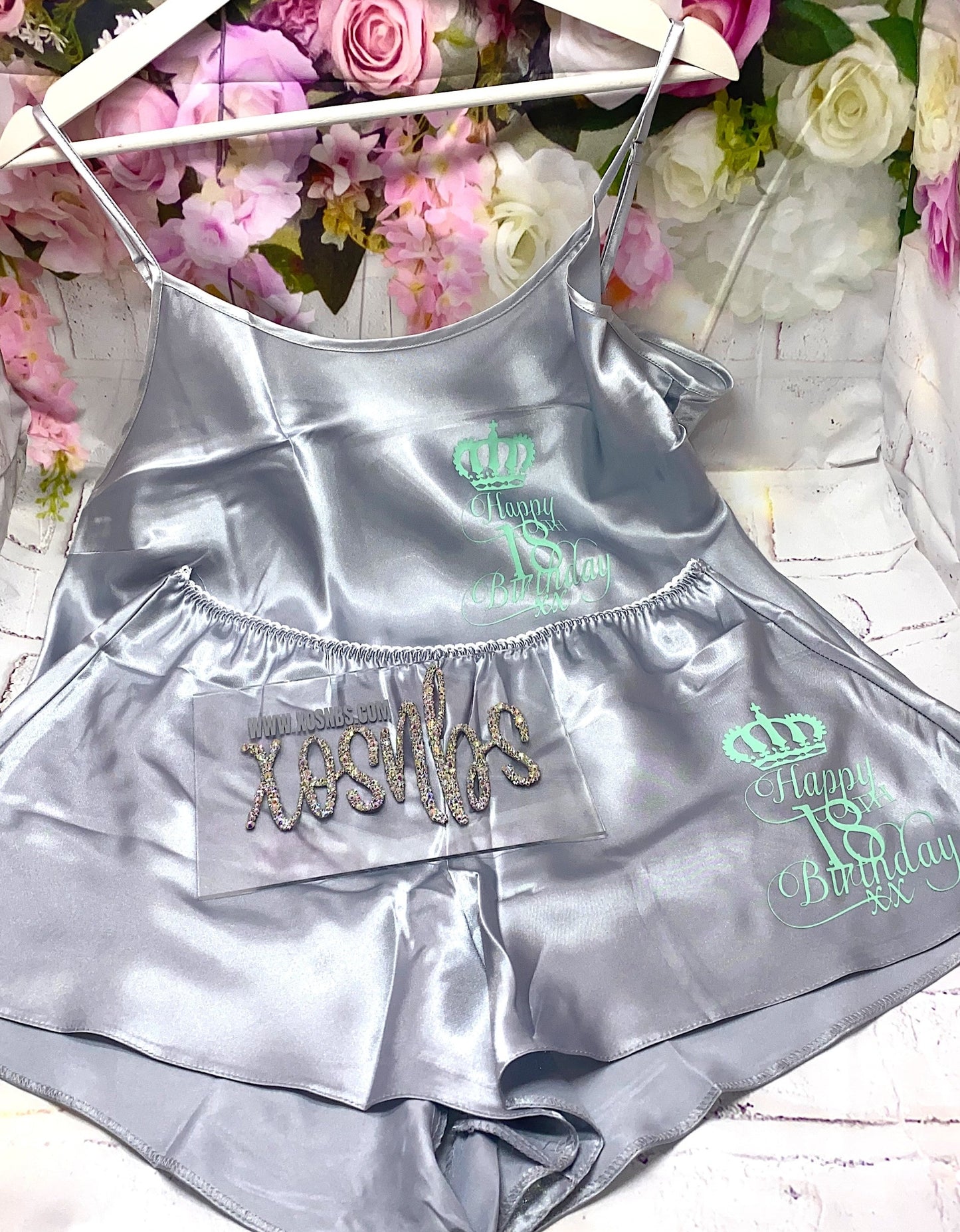 Personalised Cami Set | Silver