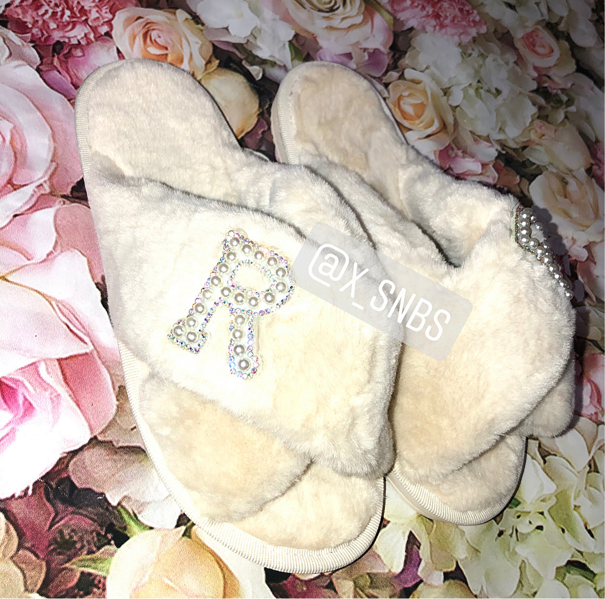 Personalised Faux Fur Letter Slippers | All Colours