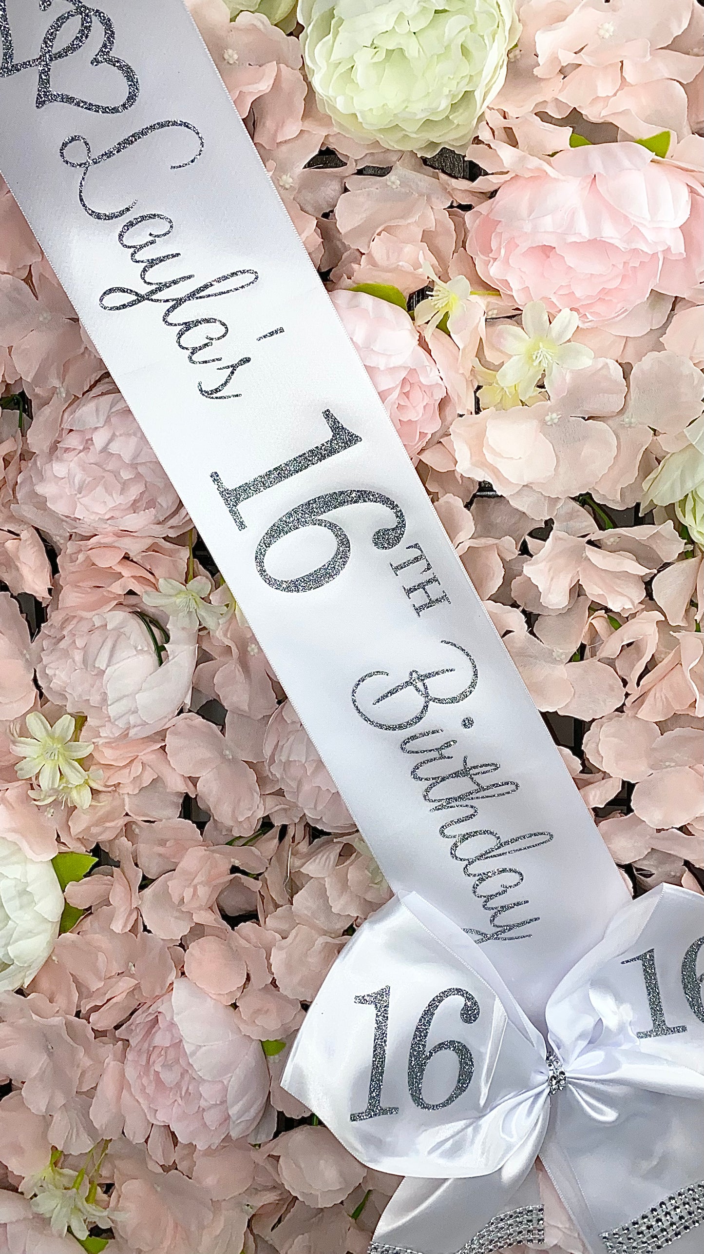 Personalised Satin Bow Sash xo