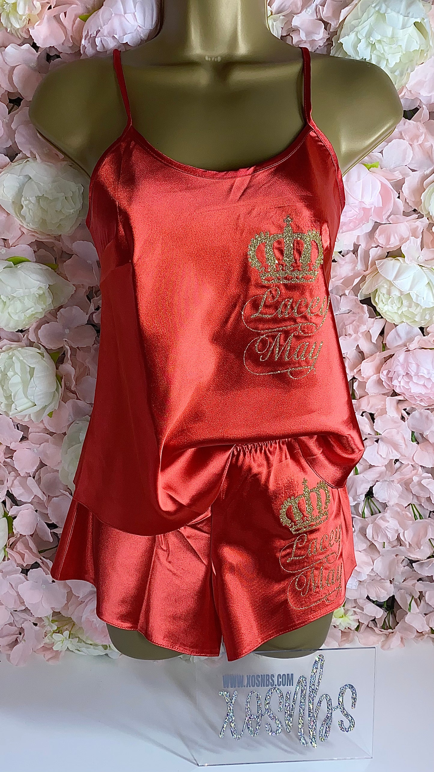 Personalised Cami Set | Red