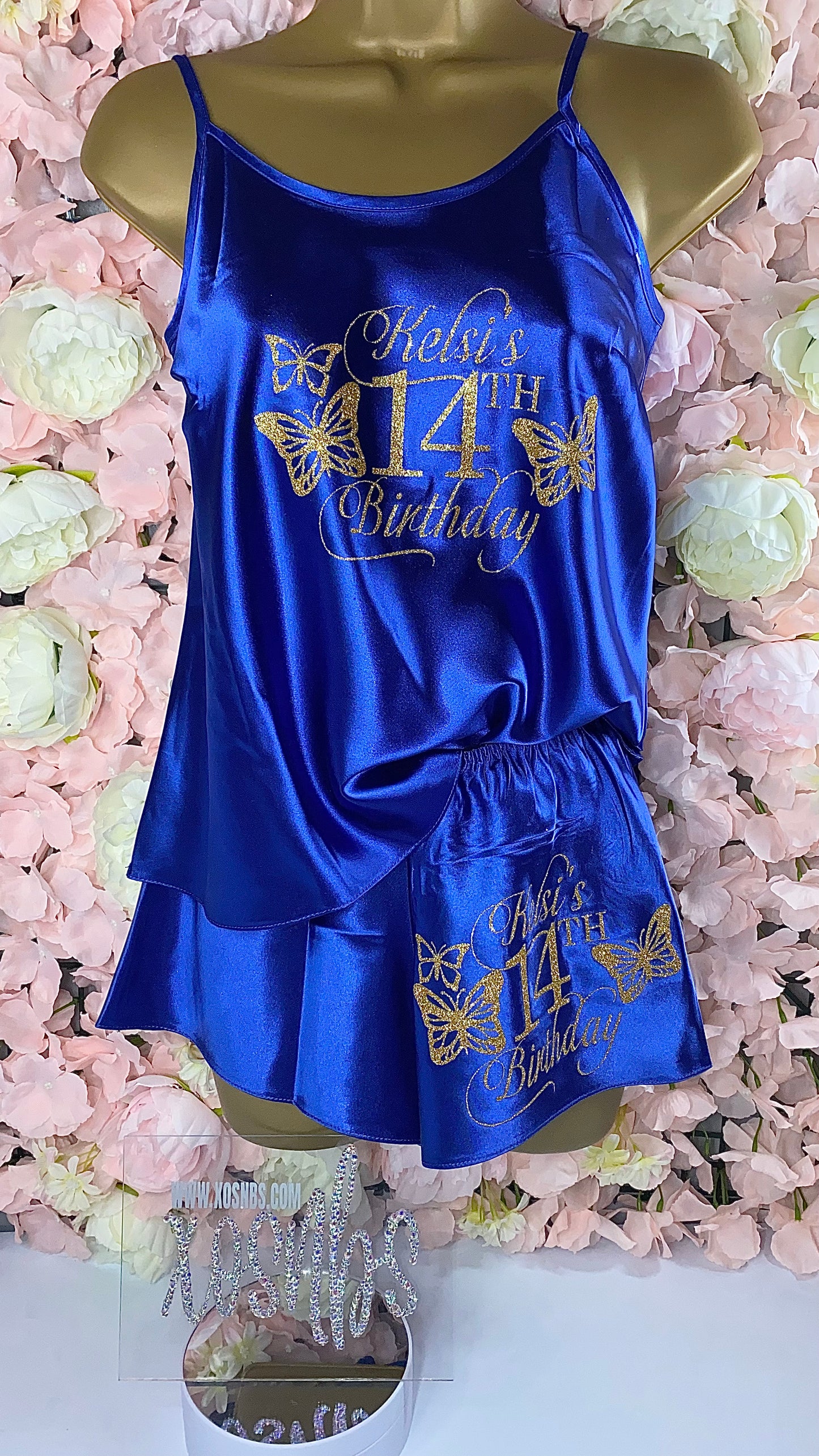 Personalised Cami Set | RoyalBlue