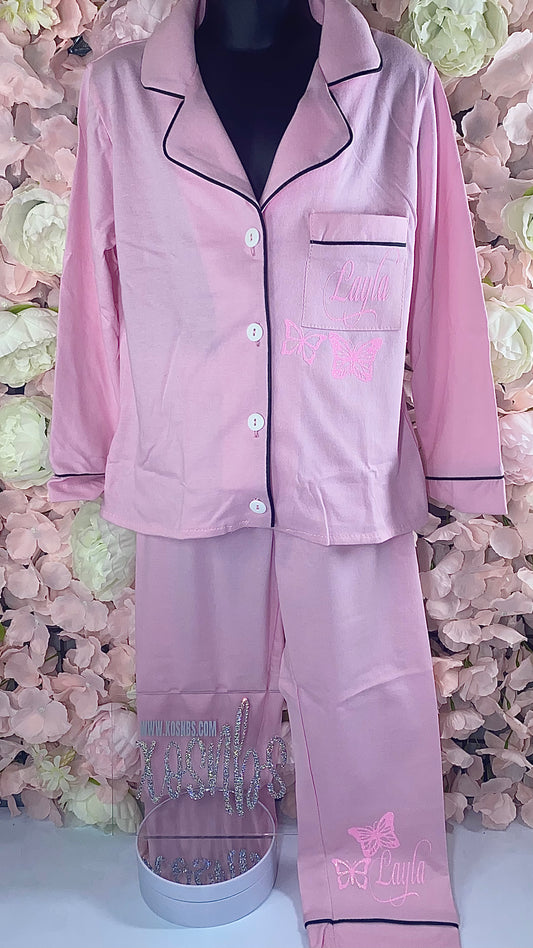 Full Length Cotton Pjs | Women’s - Pink