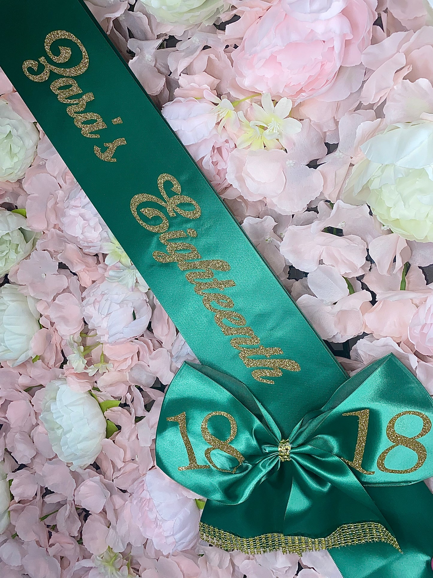 Personalised Satin Bow Sash xo