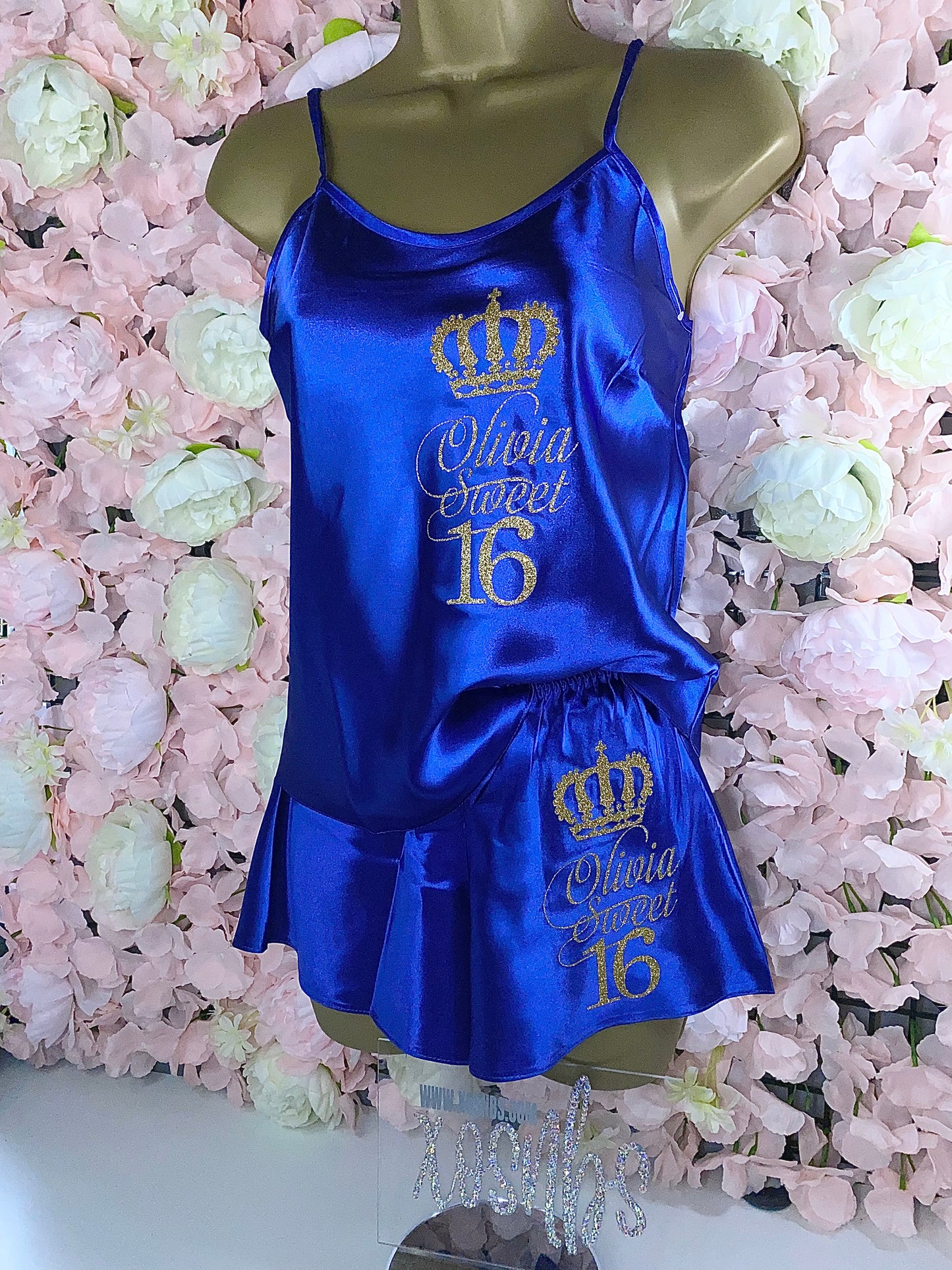 Personalised Cami Set | RoyalBlue