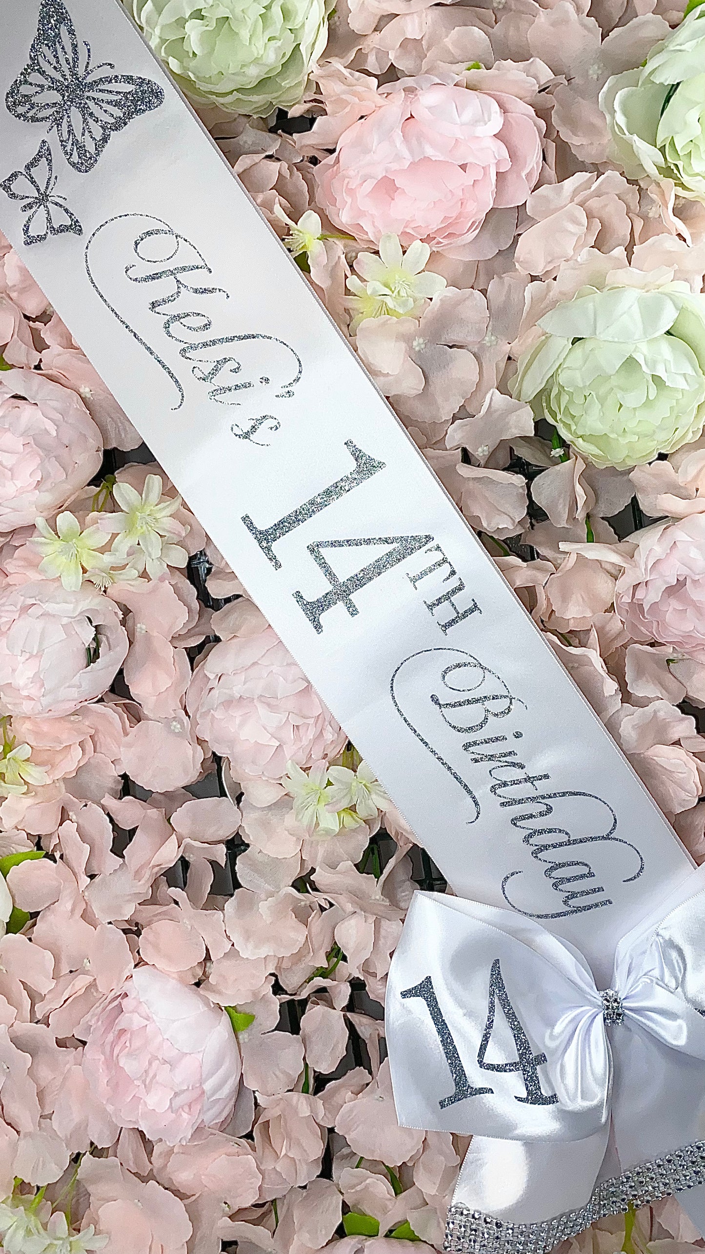 Personalised Satin Bow Sash xo