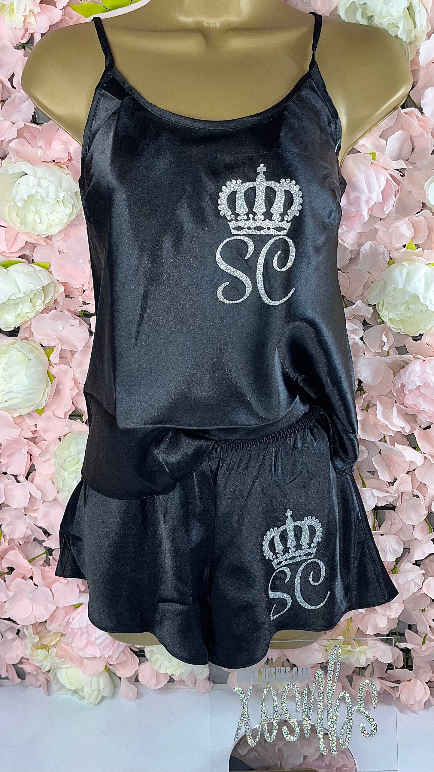 Personalised Cami Set | Black