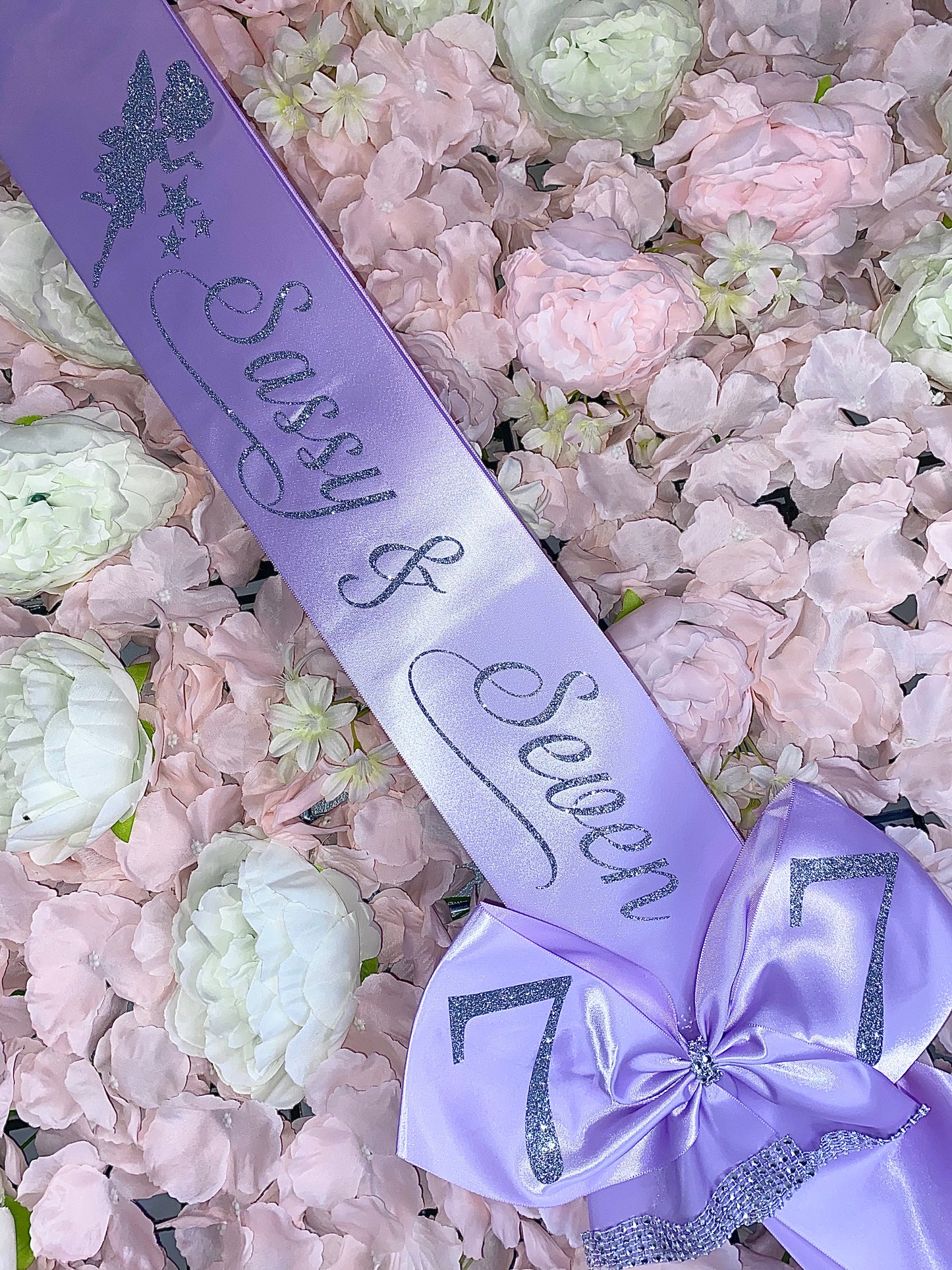 Personalised Satin Bow Sash xo