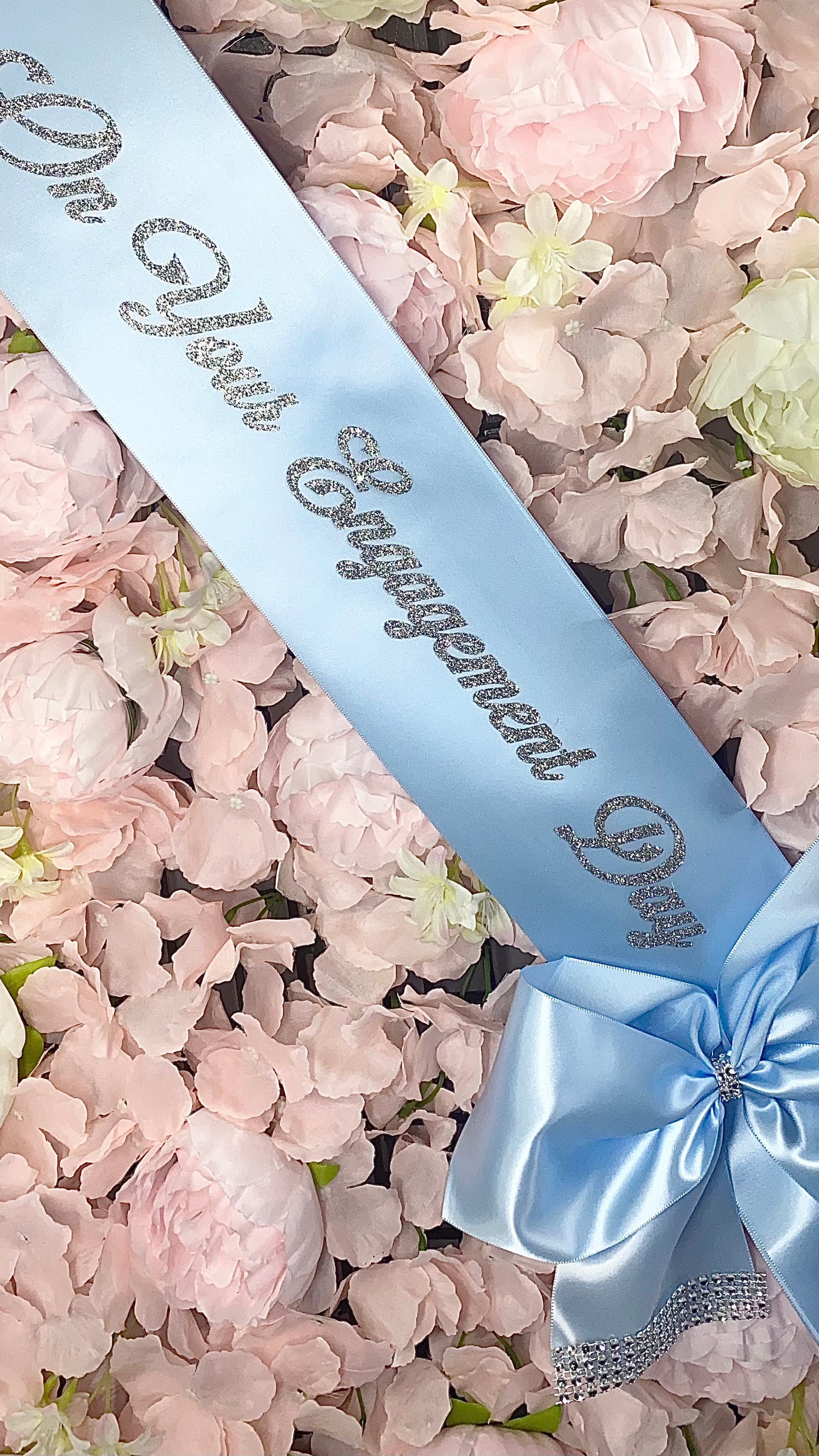 Personalised Satin Bow Sash xo