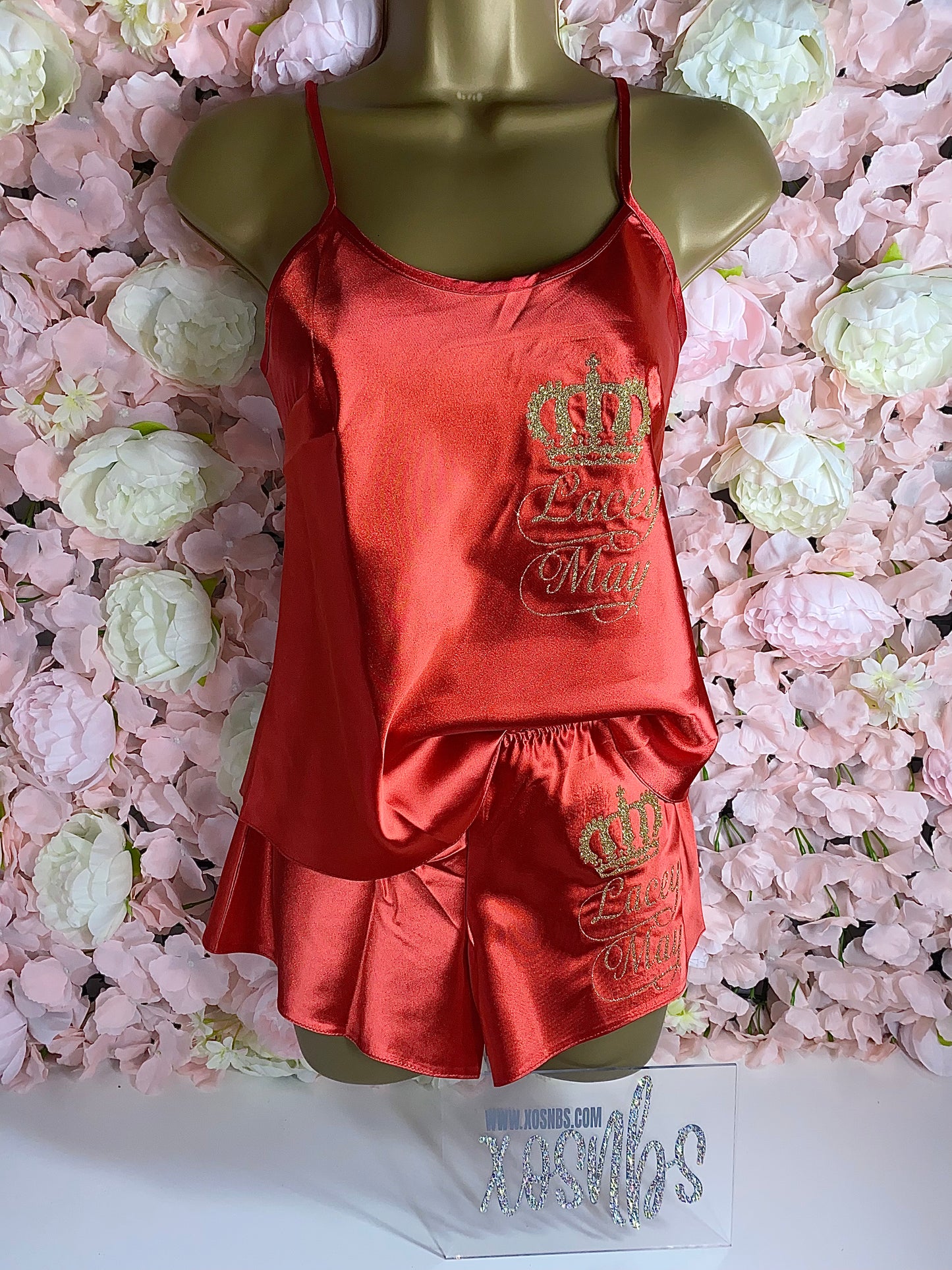 Personalised Cami Set | Red