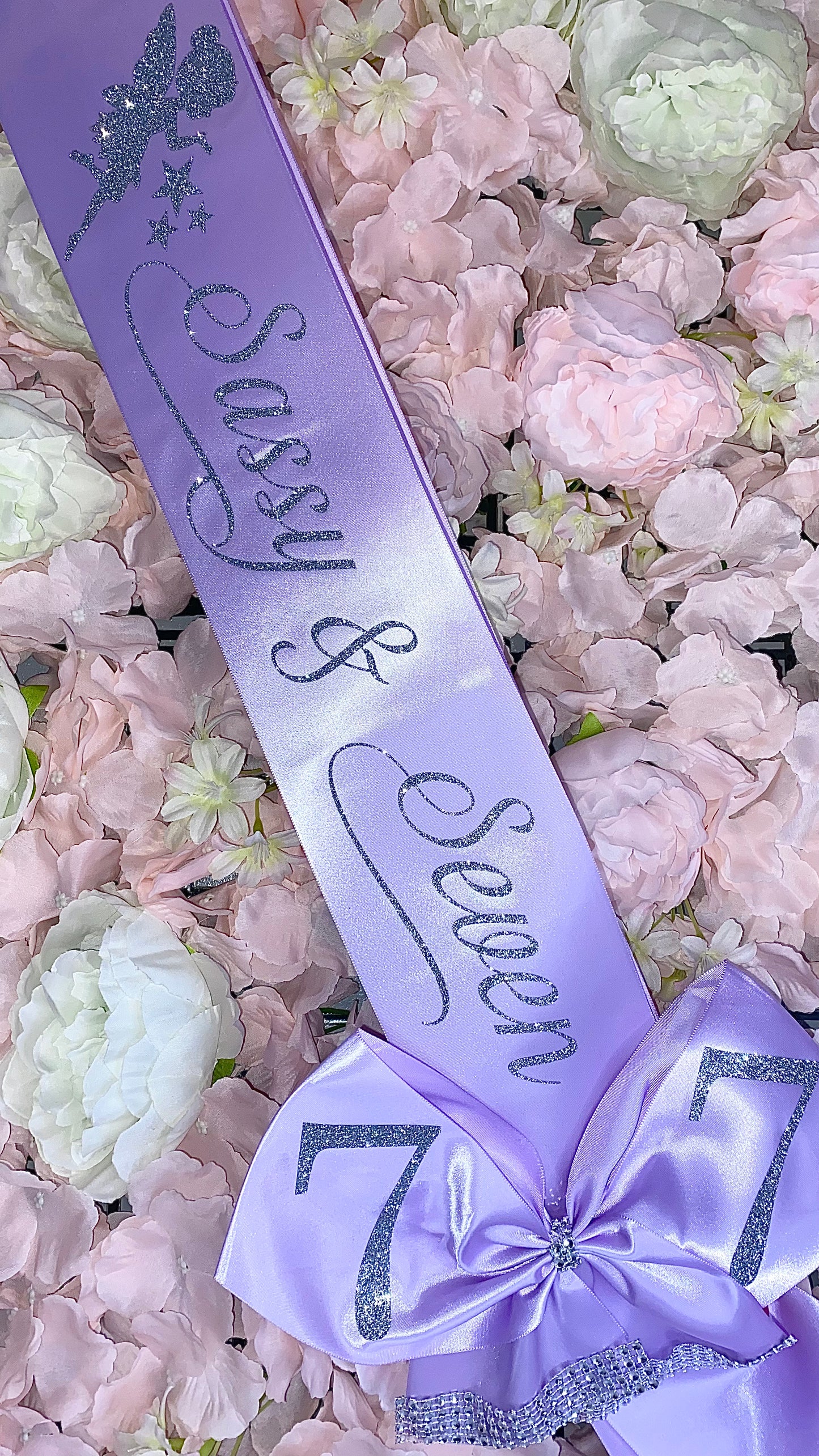 Personalised Satin Bow Sash xo