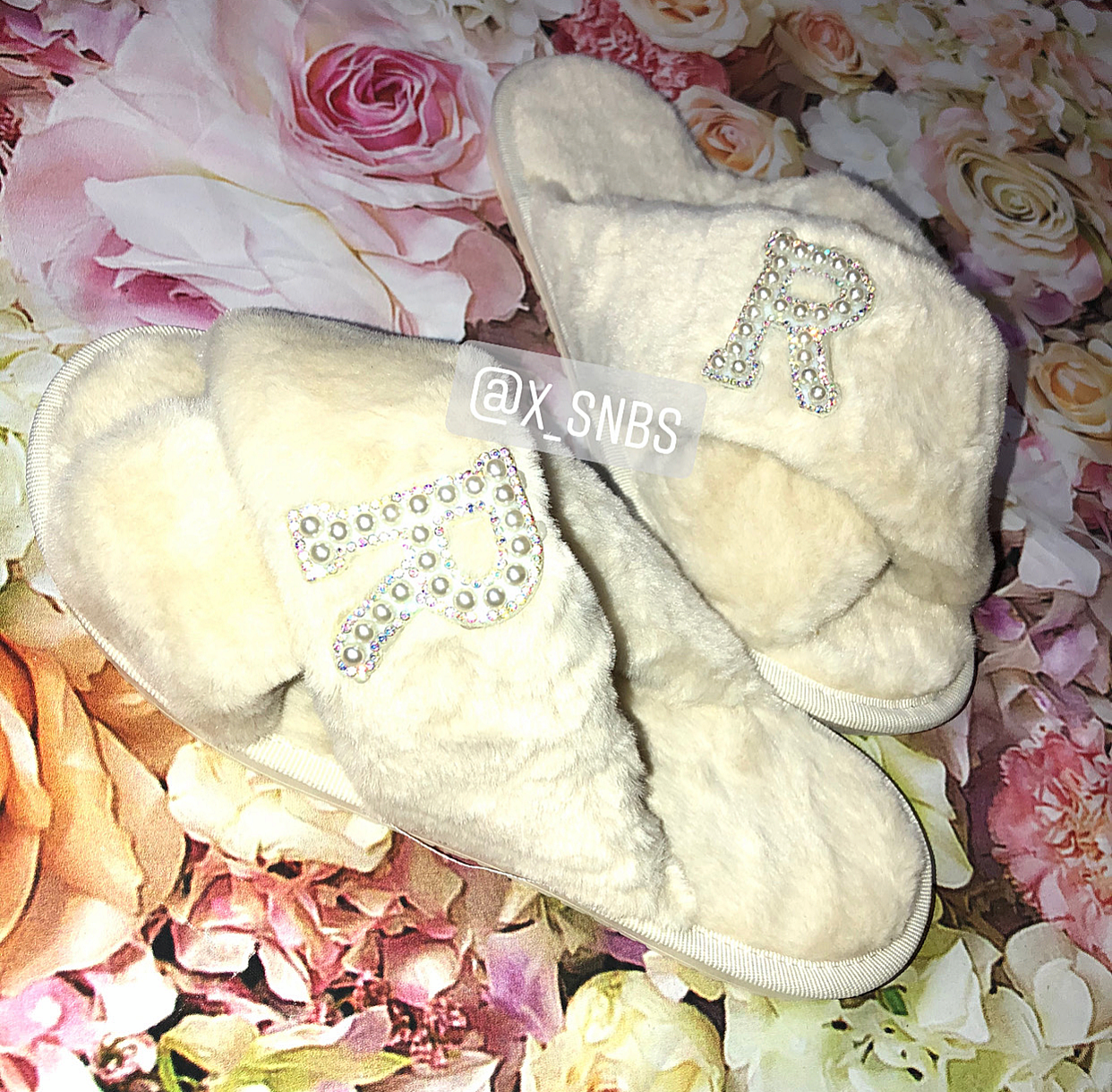 Personalised Faux Fur Letter Slippers | All Colours